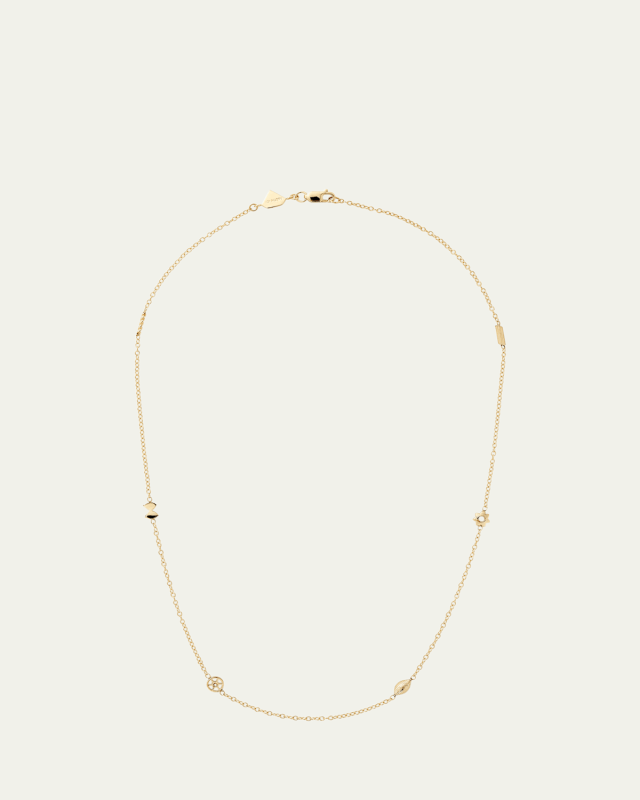 14K Yellow Gold Mini Pasta By-The-Yard Necklace
